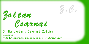 zoltan csarnai business card